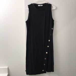 Black midi dress